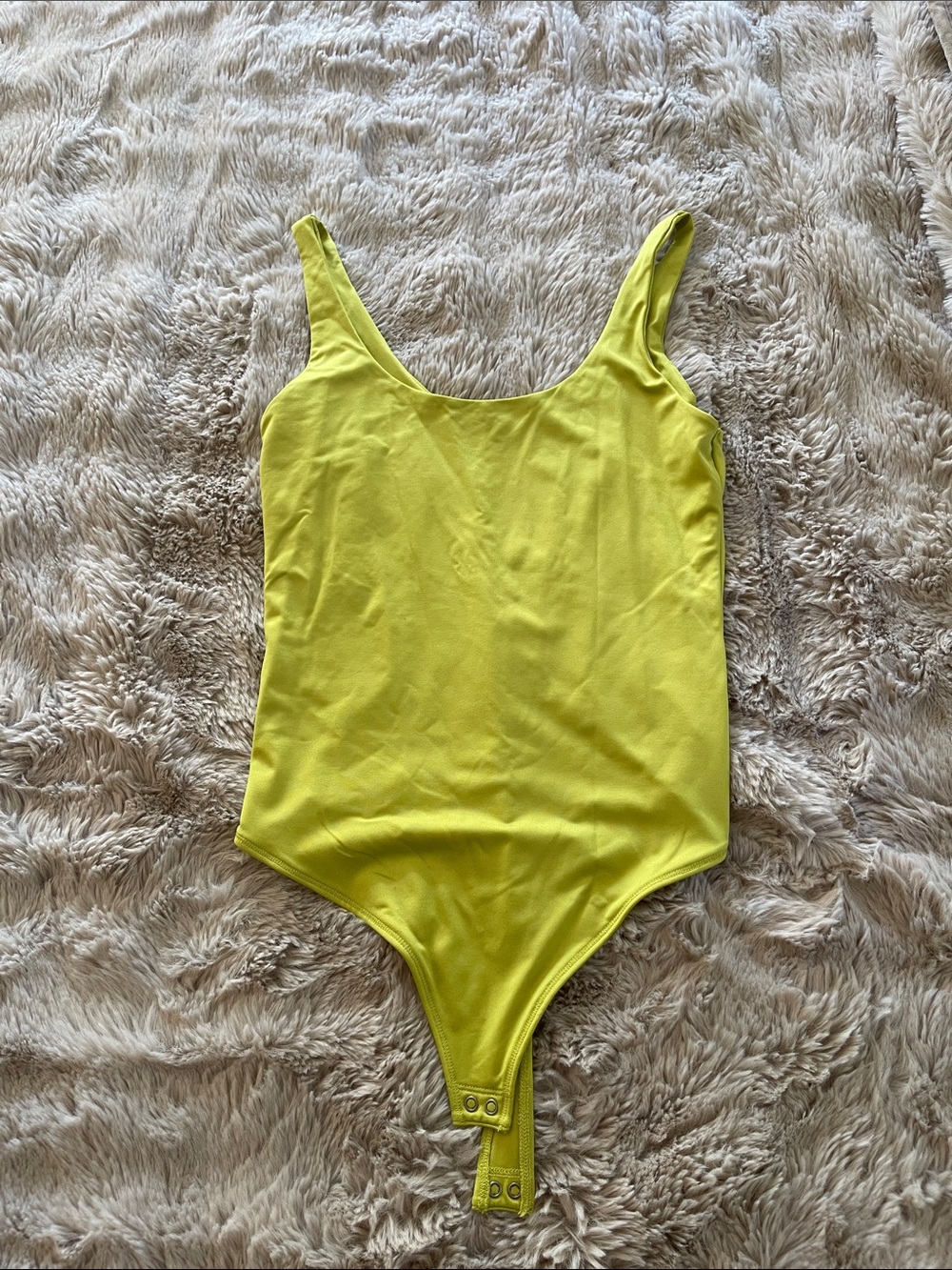 Abercrombie & Fitch Neon Yellow Scoop Bodysuit
